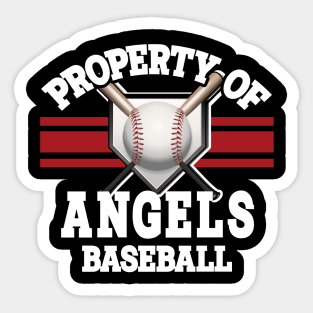 Proud Name Angels Graphic Property Vintage Baseball Sticker